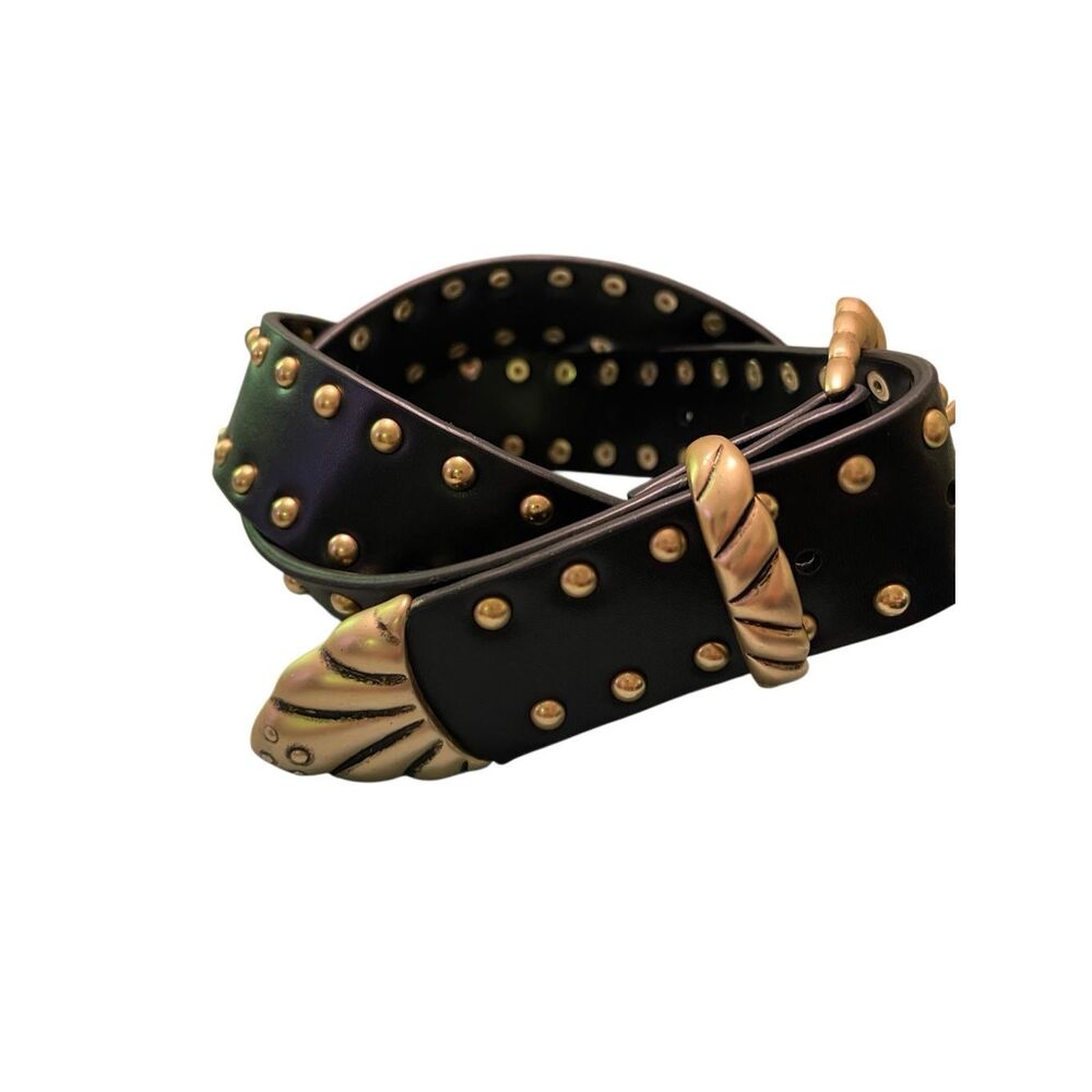 Good American Vegan Wide Studded Belt size S/M - Picture 3 of 10